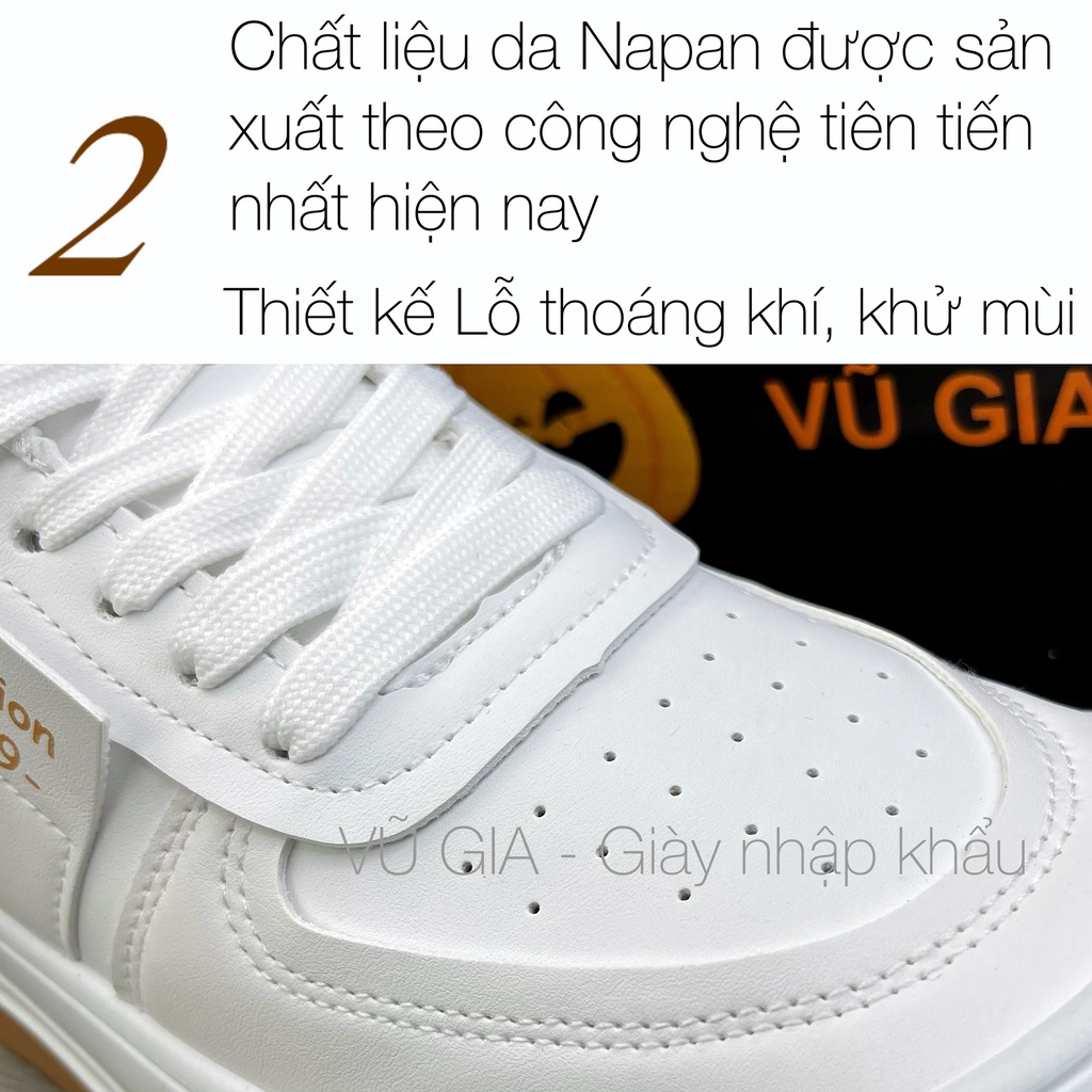 Giày thể thao nam cổ thấp nhập khẩu chính hãng Vũ Gia 52