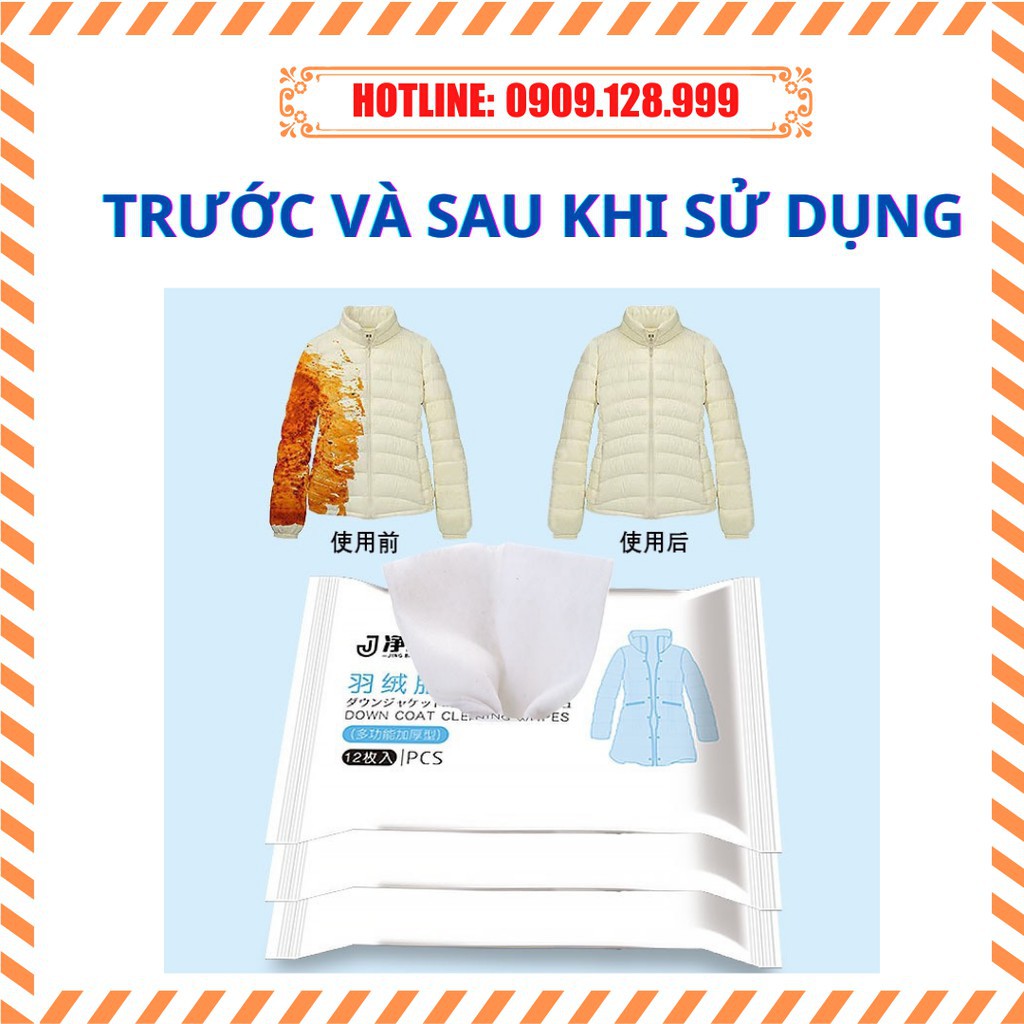 Combo 12 Miếng giặt khô đa năng làm sạch quần áo , giày dép , túi sách tiện mang đi du lịch