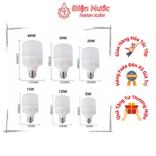 Bóng Đèn  Điện Led Đui Xoáy, Bóng Đèn Hình Trụ Vỏ Nhựa Chống Va Đập Công Suất 5W,10W,15W,20W 9015