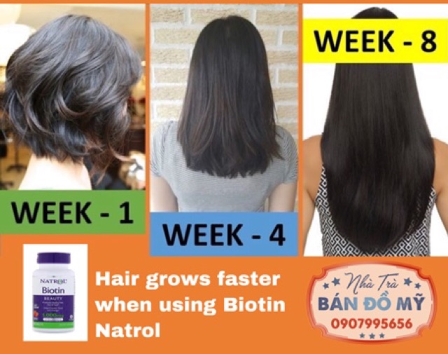 Viên ngậm mọc tóc BIOTIN NATROL 5000mcg 250 viên