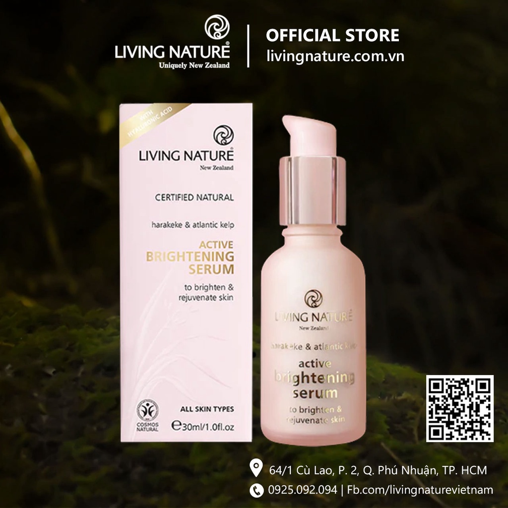 Serum dưỡng sáng da Active Brightening Serum Living Nature 30ml