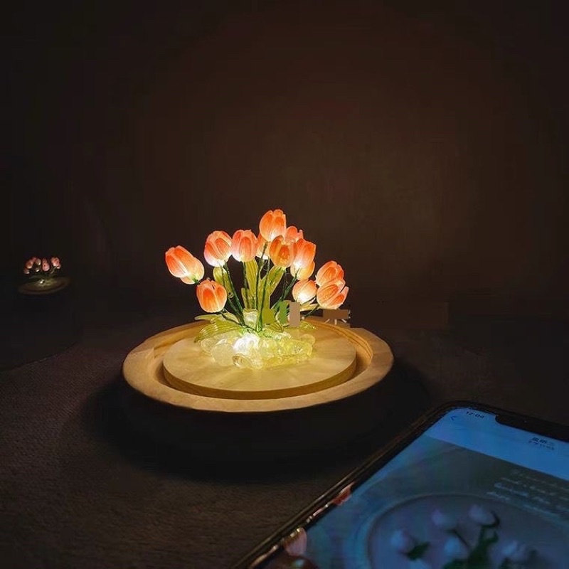 Bộ nguyên liệu tự làm đèn hoa tulip trang trí