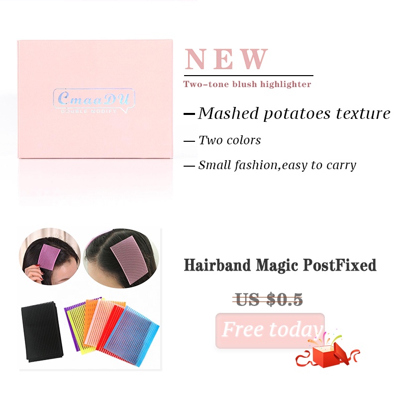 【shiny b&s】Blush 3 Colors Blusher Palette highlighter Brightening contour powder Face Makeup Cosmetics | BigBuy360 - bigbuy360.vn