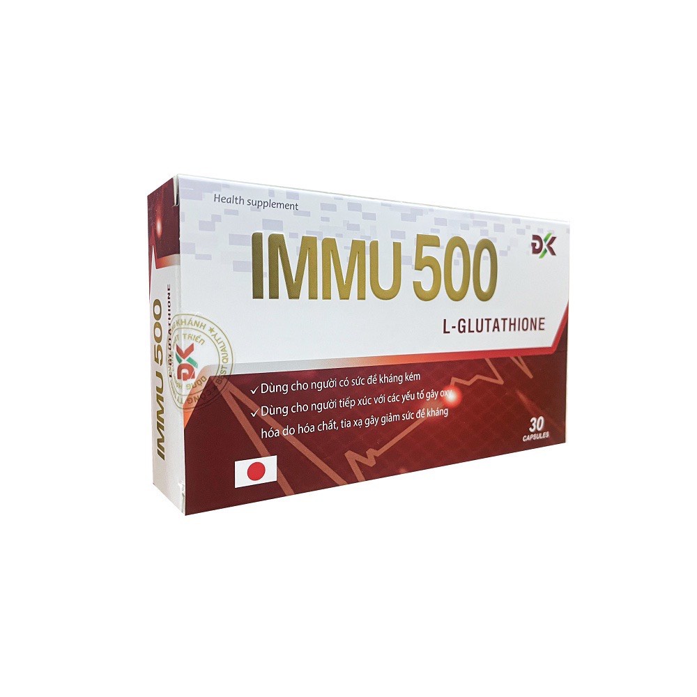 Viên uống hỗ trợ tăng cường sức đề kháng IMMU 500 giúp thải độc cơ thể, hỗ trợ làm trắng da