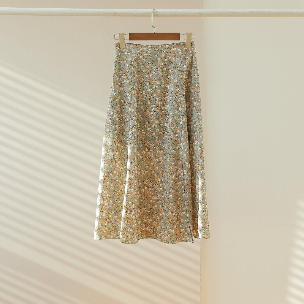 Chân váy nữ MOMOCO dáng dài, chân váy midi họa tiết hoa nhiều màu chất liệu chifon mềm nhẹ M2912 | BigBuy360 - bigbuy360.vn