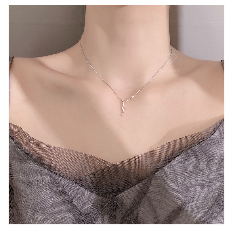 Dây chuyền bạc 925 đính đá nhân tạo hàng hộp sang trọng Bella925 - X004