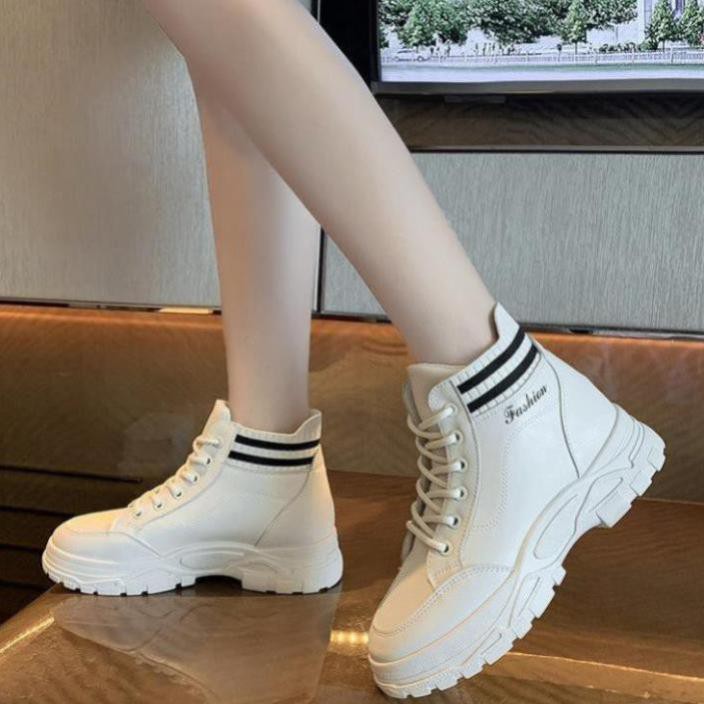 Giày Boots Nữ, Giày Nữ Cổ Cao Độn Đế Cao 3 Cm Chất Len Mềm Và Cá Tính Dáng Ôm Chân Thoải Mái Minhtushoes Giày Cao Cấp Nu | BigBuy360 - bigbuy360.vn