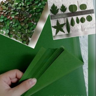 Xấp giấy màu xanh mỹ thuật làm lá (40 tờ)