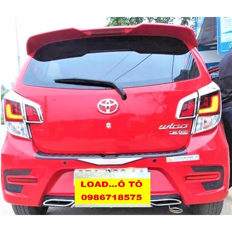 Bộ Ốp Viền Đèn Pha Hậu Xe Toyota Wigo Nhựa ABS Mạ Crom Sáng Bóng, Sẵn Keo Dán 3M