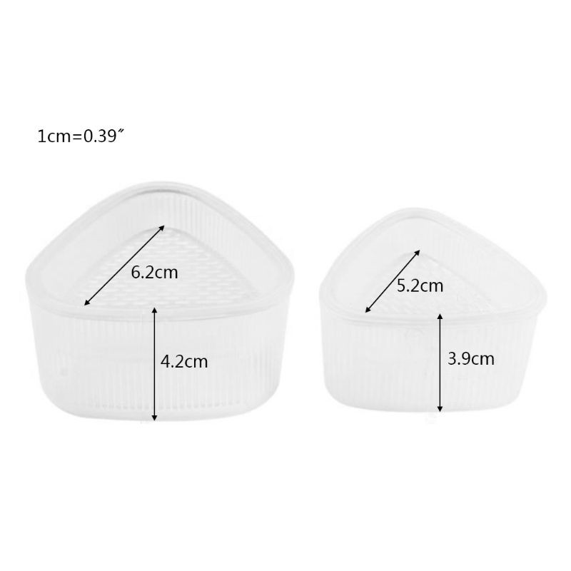 Set 2 khuôn làm cơm nắm hình tam giác sáng tạo