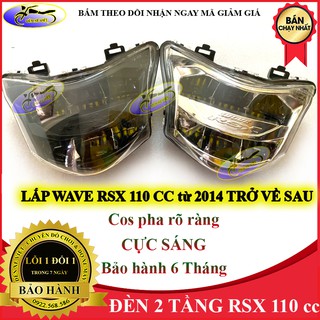 [CÓ VIDEO] ĐÈN PHA LED 2 TẦNG GIONG KIỂU ZHIPAT LAP WAVE RSX 110 CC ĐỜI 2014 TRỞ VỂ SAU - RSX FI - ĐÈN XE VIỆT