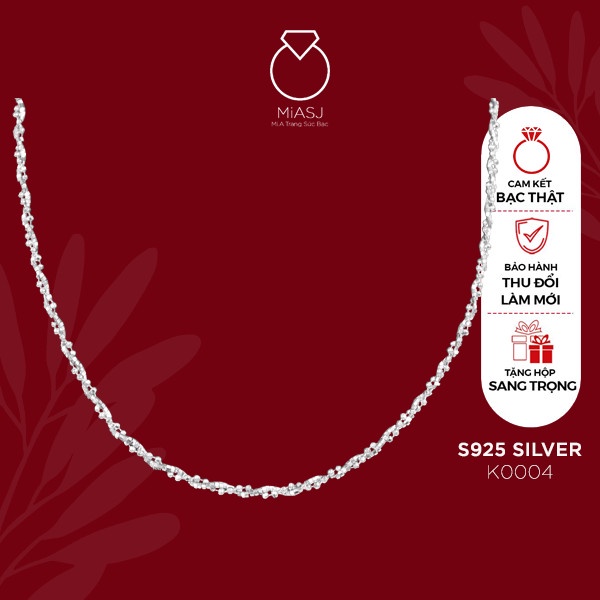 Kiềng cổ nữ Bạc Ý S925 cao cấp sang trọng nhiều kiểu | MIASJ Trang sức bạc