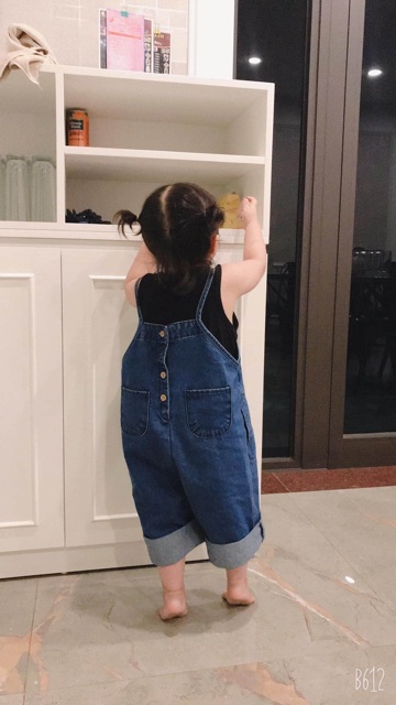 Yếm bò vintage cho bé gái từ 1,5-12 tuổi ATE035