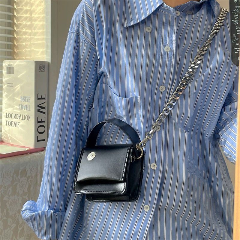 Túi Đeo Chéo mini Phối Dây Đeo Sợi Xích Thời Trang Sang Trọng Cho Nữ
