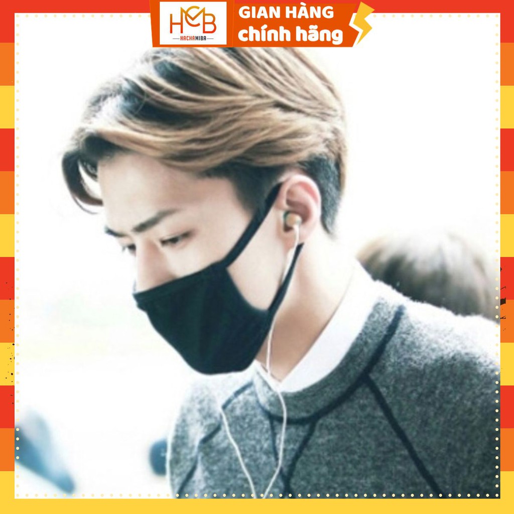 Khẩu Trang Đen Trơn Bad Boy Fashion Style Hàn Quốc