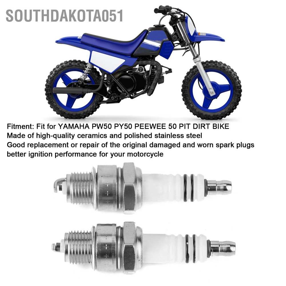 Hàng Sẵn 2 chiếc bugi đánh lửa E6TC phù hợp với YAMAHA PW50 PY50 PEEWEE 50 PIT Dirt Bike Bugi đánh lửa chuyên dụng dành cho xe máy YAMAHA【Southdakota051】