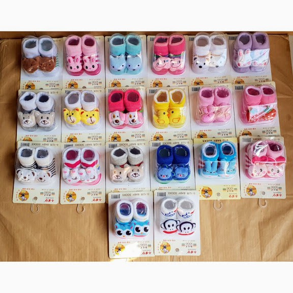 Tất Vớ Sơ Sinh Hình Thú 3D Cho Bé 0-12 Tháng Tuổi - Màu Ngẫu Nhiên