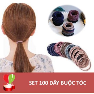 Dây thun cột tóc ( 100 sợi có túi zip)