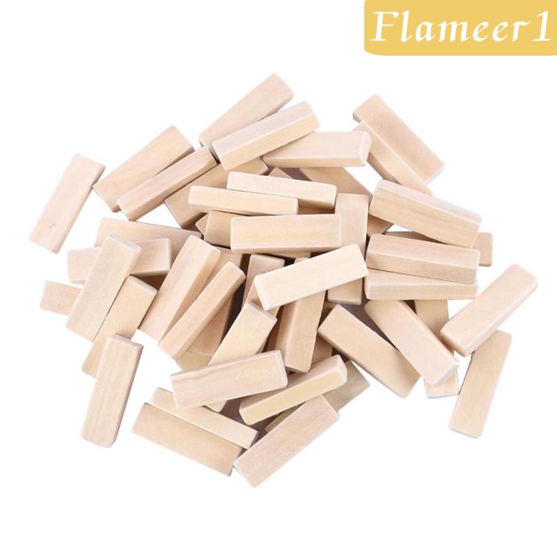 1 [Flameameer] 50 Khối Gỗ Domino Hình Chữ Nhật Cho Nghệ Thuật Và Dự Án Thủ Công