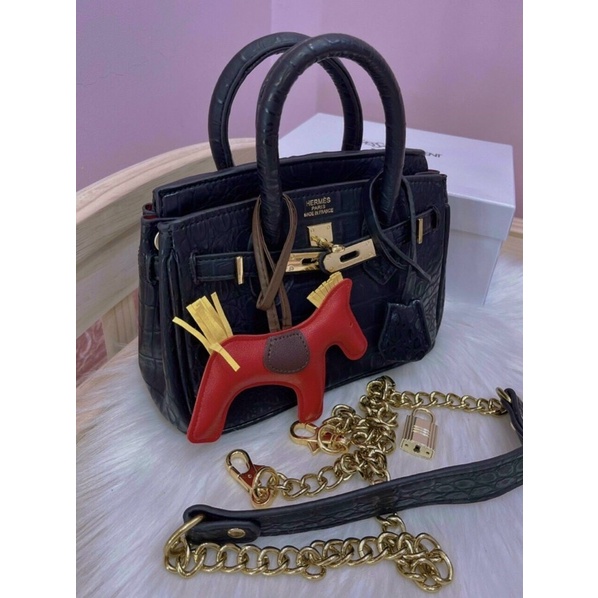 Túi XÁCH HM BIKIN VÂN LƯNG CÁ SẤU(  tặng kèm ngựa treo túi)