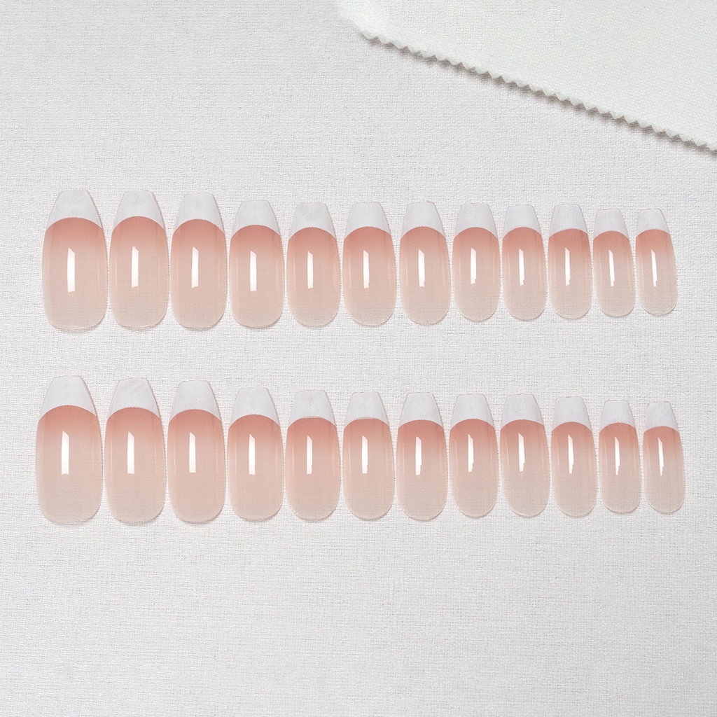 Miếng Dán Trang Trí Móng Tay Màu Gradient Trong Suốt Dễ Tháo Rời