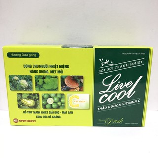 Bột sủi thanh nhiệt Livecool hộp 10 gói - Thanh nhiệt, mát gan, giải độc