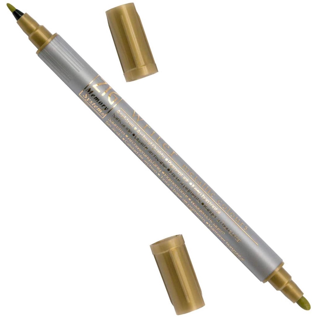 Bút Lông Dầu Kuretake Metallic MS-8000 - Vàng Gold