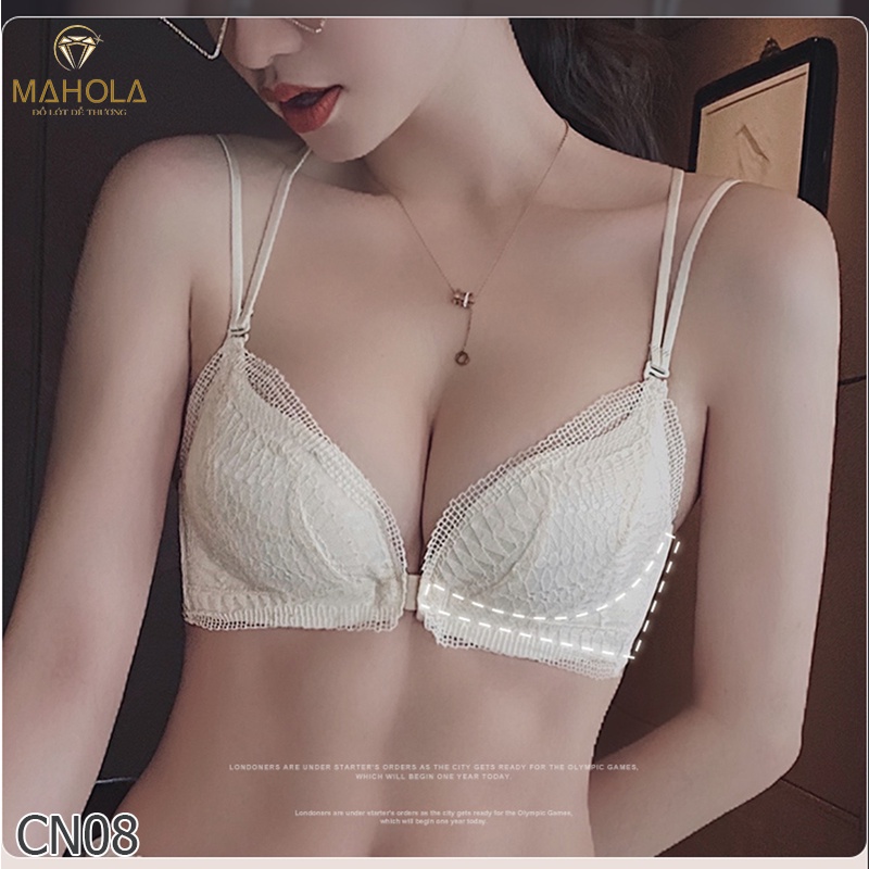 Áo ngực su ren cài trước Mahola CN08