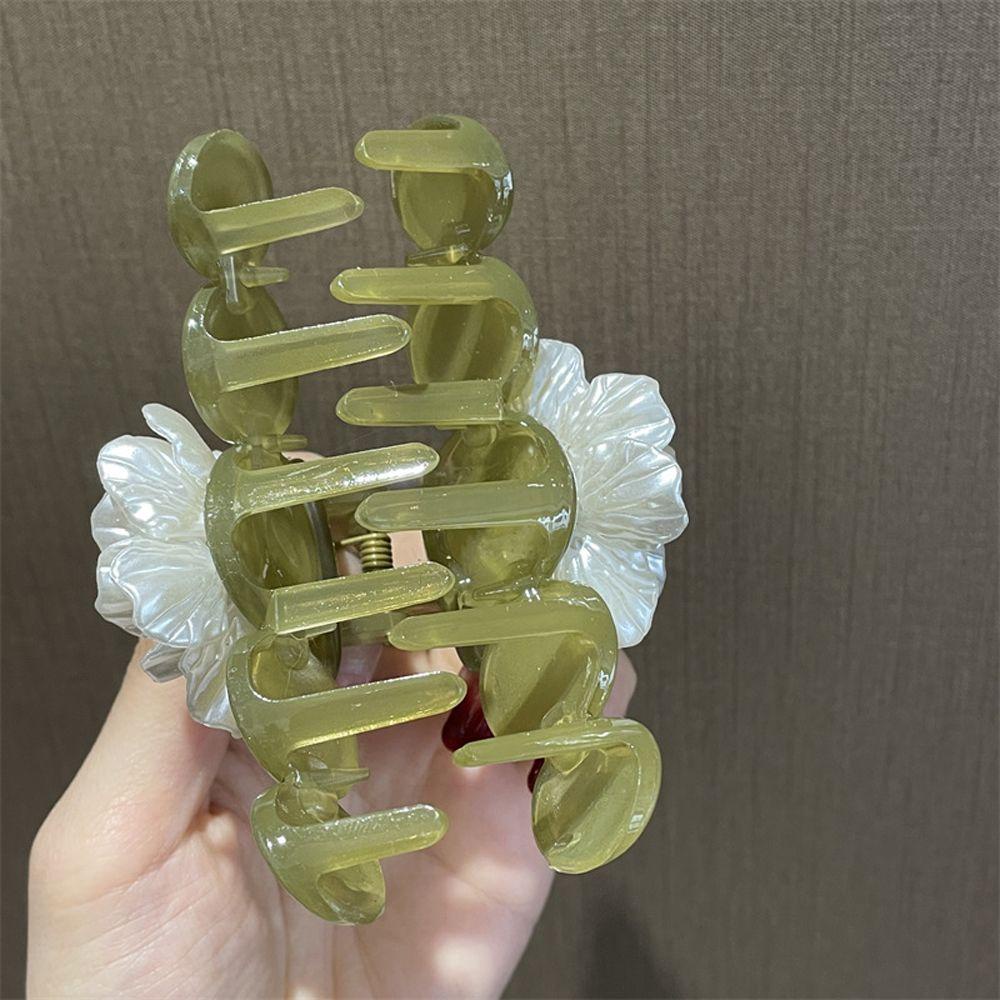 Kẹp Tóc Càng Cua Đính Hoa Kiểu Vintage Thanh Lịch Cho Nữ Giá Đỡ