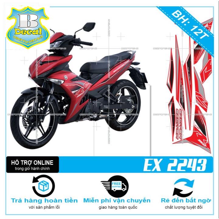 ( Quí khách vui lòng mang ra tiệm cho thợ dán ) Tem EX 150 MXKING DÁN XE ĐỎ 2243 [Bi Decal]
