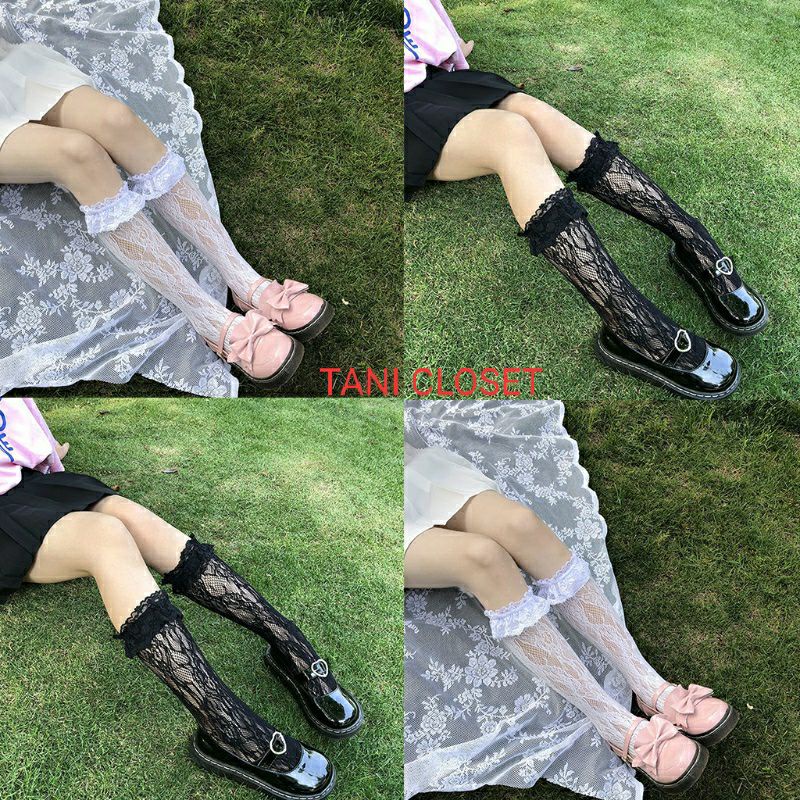 Tất bắp chân - Tất đùi Lolita Ren Gân