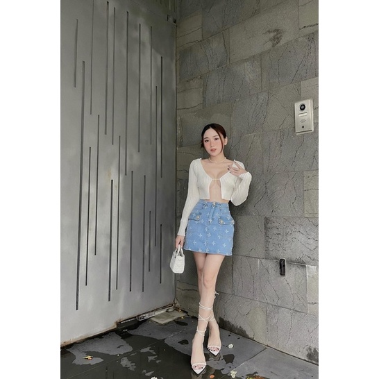 áo khoác croptop xích ngực