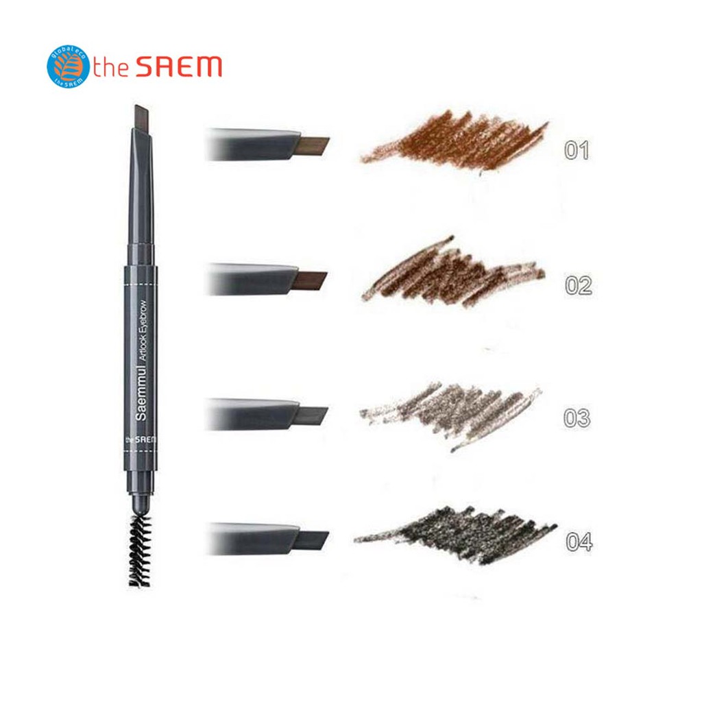 Chì Kẻ Mày Ngang 2 Đầu The Saem Saemmul Artlook Eyebrow (0.2g)