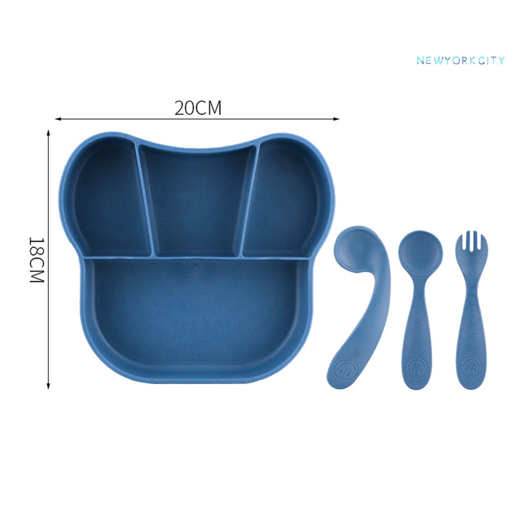 Bộ Bát Ăn + Muỗng Chất Liệu PP Không Chứa BPA An Toàn Cho Bé
