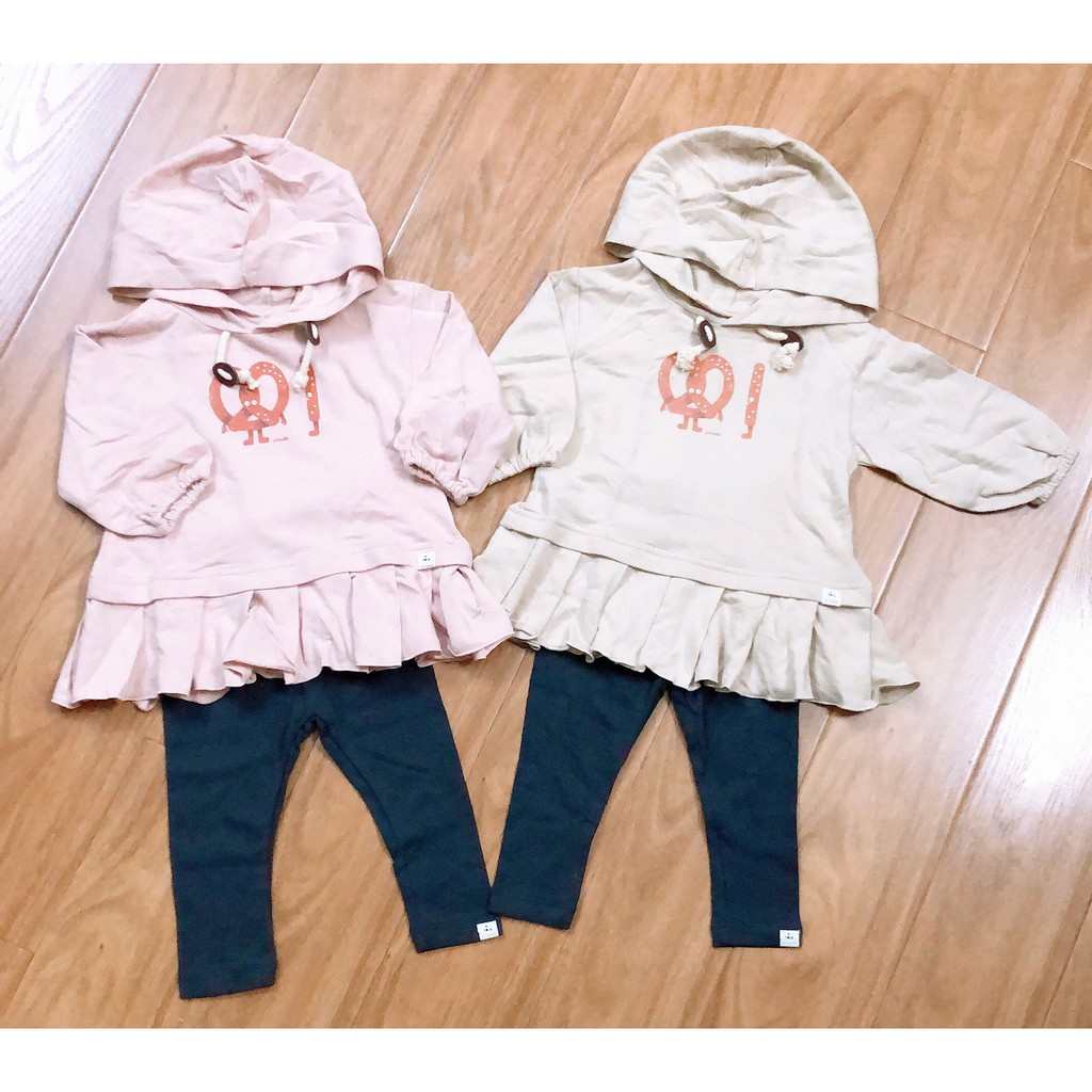 (80,90,100)Bộ nỉ da cá xuất Hàn hoodie Pimpollo jlrbt04