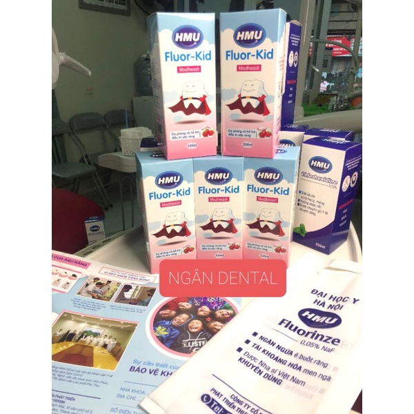 Nước Súc Miệng HMU KID trẻ em HMU- Nước súc miệng dự phòng chống  sâu răng, hôi miệng trẻ em ĐH Y HÀ NỘI   CHÍNH HÃNG
