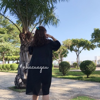 [ẢNH THẬT] Khoác kimono đen trơn cánh dơi form dài