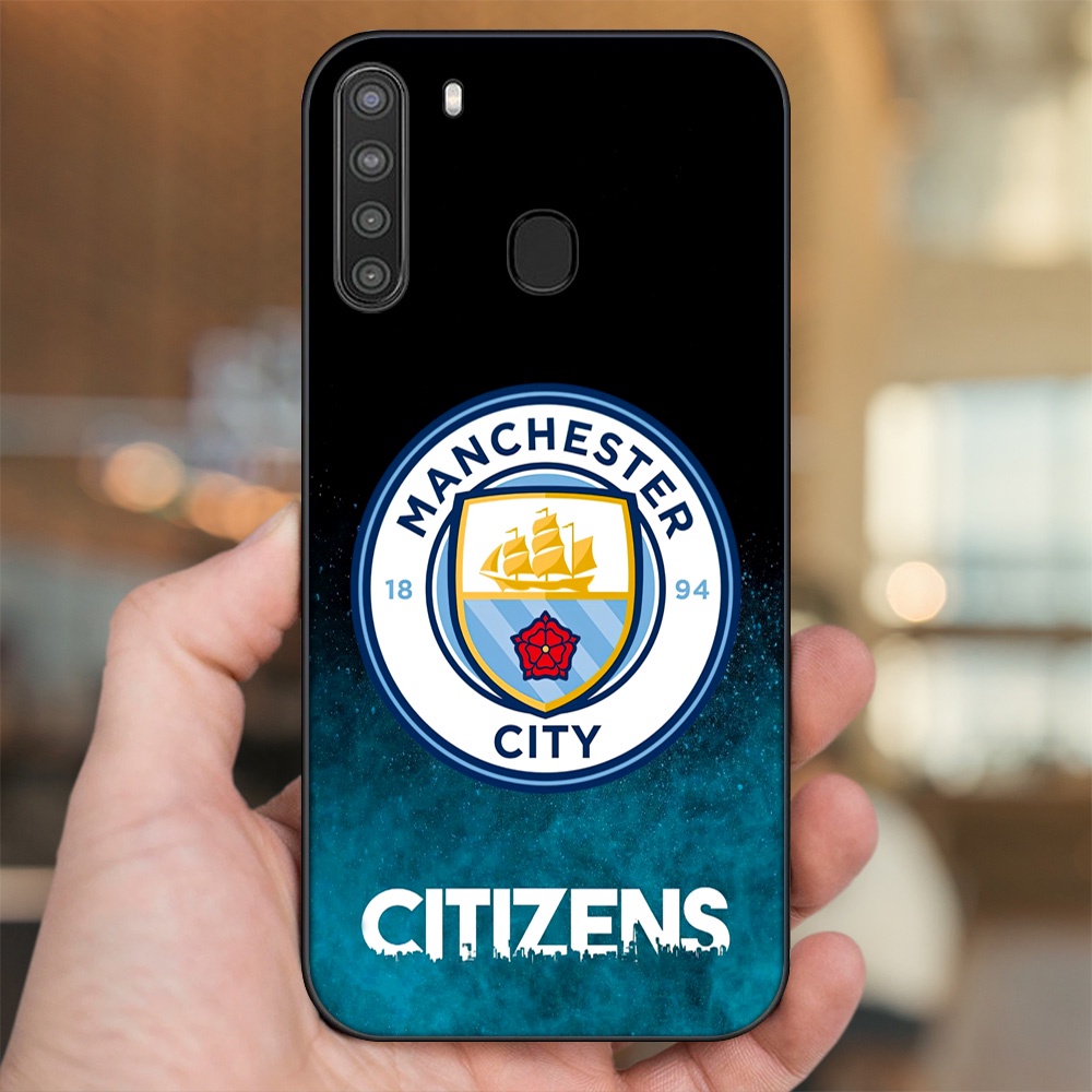 Ốp lưng Samsung A21 viền đen in hình Manchester City MC