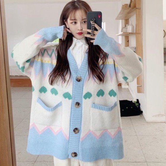 Cardigan Len Dày Nữ ELISA, Áo Khoác Len Ulzzang Dáng Dài Phong Cách Hàn Quốc Cực Đẹp