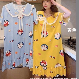 Váy Đầm Cổ Bèo Đuôi Cá Doremon Doraemon