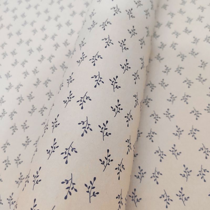 Cuộn 10 tờ GIẤY GÓI QUÀ (50x70cm) hoạ tiết HOA LÁ Vintage chất liệu giấy Kraft dày dặn