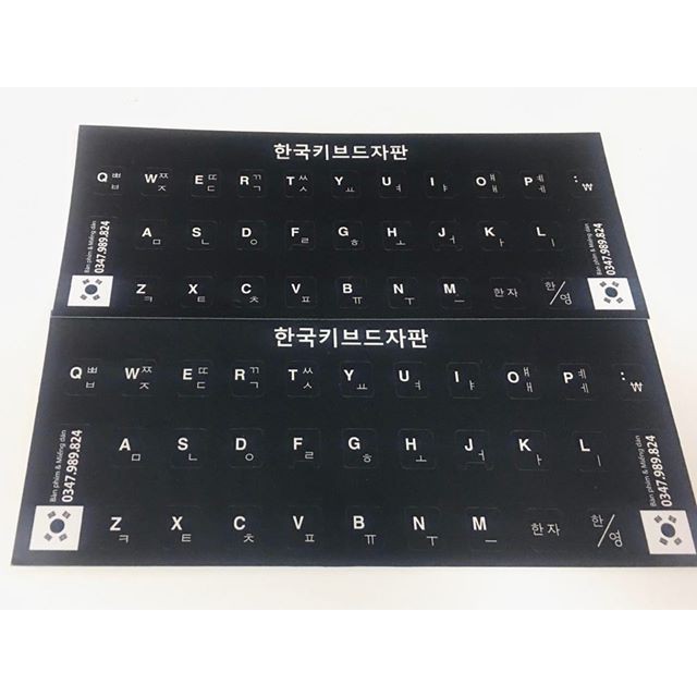 Miếng dán bàn phím tiếng Hàn