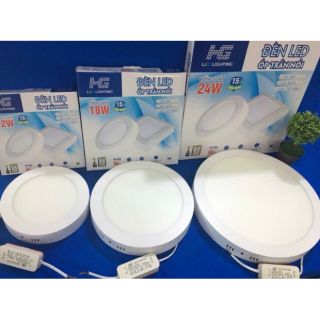 Đèn led ốp trần 12w tròn vuông