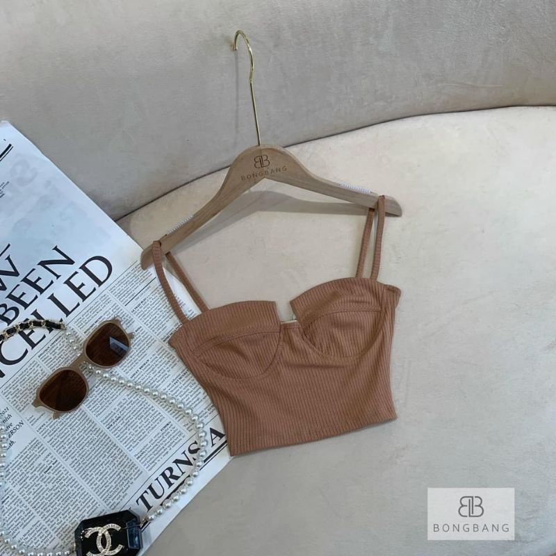 Áo 2 dây tăm croptop