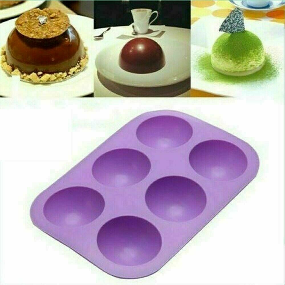 Khuôn silicone làm bánh sô cô la DIY tạo hình bán nguyệt chống dính dành cho nhà bếp