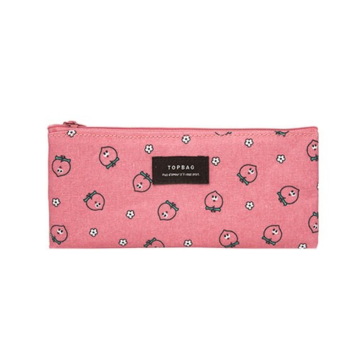 Túi Đựng Bút ARTBOX Hàn Quốc Dạng Phẳng Quả Đào Màu Hồng Đáng Yêu