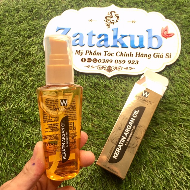 [Chính Hãng]🌸🌸Tinh Dầu Dưỡng Phục Hồi Tóc Wellmate Keratin Argan Oil 60ml | BigBuy360 - bigbuy360.vn