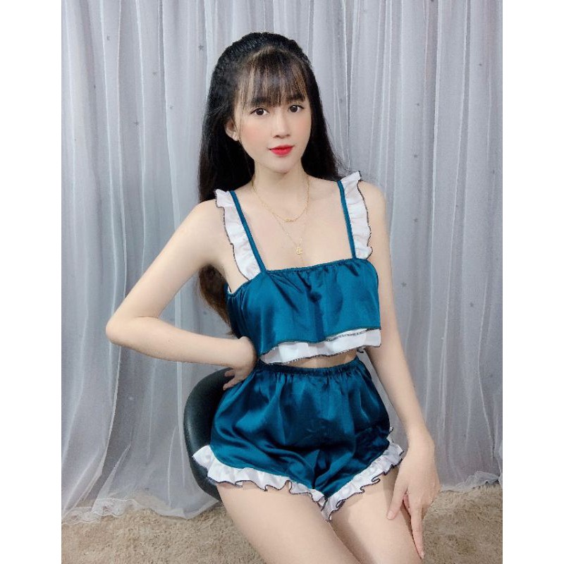 [Mã WASTUP giảm 10% tối đa 30K đơn 99K] Đồ ngủ sexy nữ 👧FreeShip 👧 Set ngủ mặc 2 kiểu chất satin 40~65kg | BigBuy360 - bigbuy360.vn