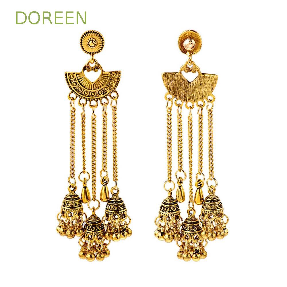 DOREEN Jhumka Bells Indian Gift For Women Gypsy Studs Earrings