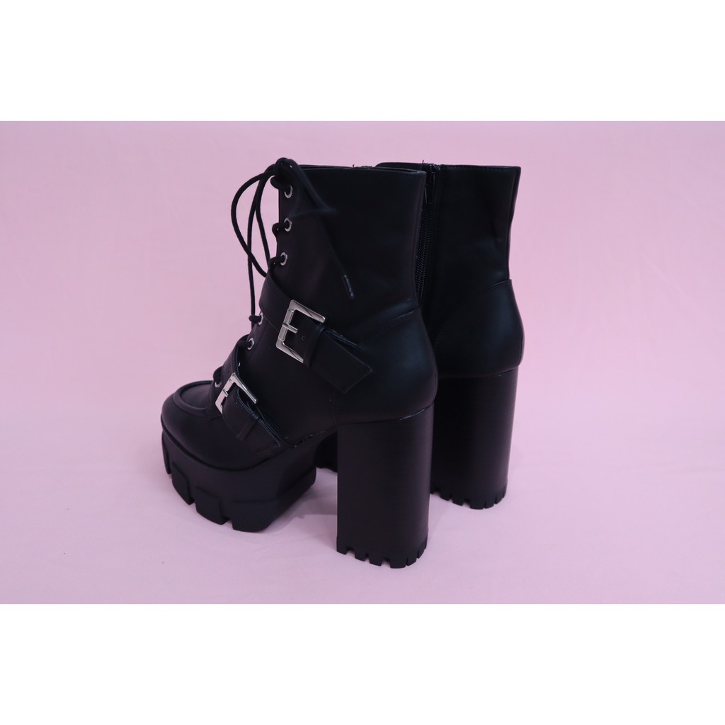 HIGH HEELS PLATFORM ANKLE BOOTS BERSHKA